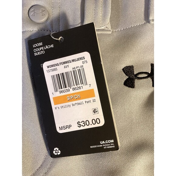 Under Armour Cropped Softball Pants Women’s Size Small Gray - Picture 2 of 7